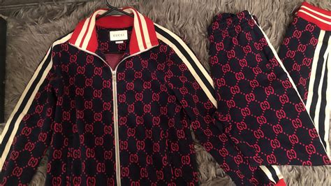 Gucci tracksuit vs counterfeit